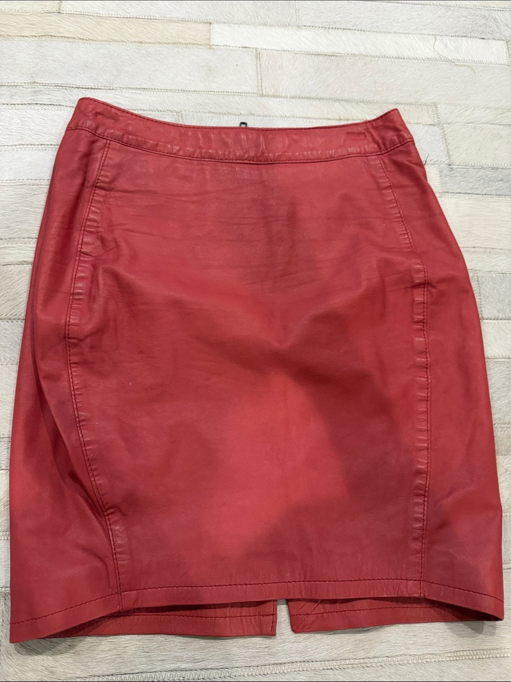 Muubaa Leather Pencil Skirt